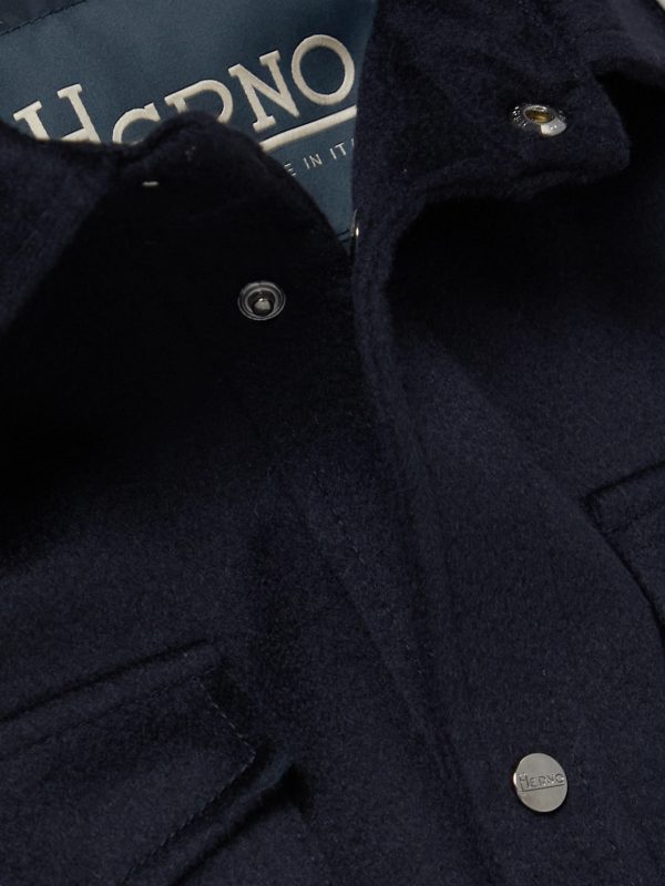 Wool and Cashmere-Blend Shirt Jacket - CU Wool and Cashmere-Blend Shirt Jacket - CU