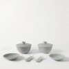 + Ginori Asia Set of Two Porcelain Bowls and Chopstick Holders + Ginori Asia Set of Two Porcelain Bowls and Chopstick Holders