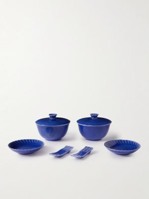 + Ginori Asia Set of Two Porcelain Bowls and Chopstick Holders + Ginori Asia Set of Two Porcelain Bowls and Chopstick Holders