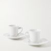 Porcelain Set of Two Espresso Cups and Saucers - BK Porcelain Set of Two Espresso Cups and Saucers - BK