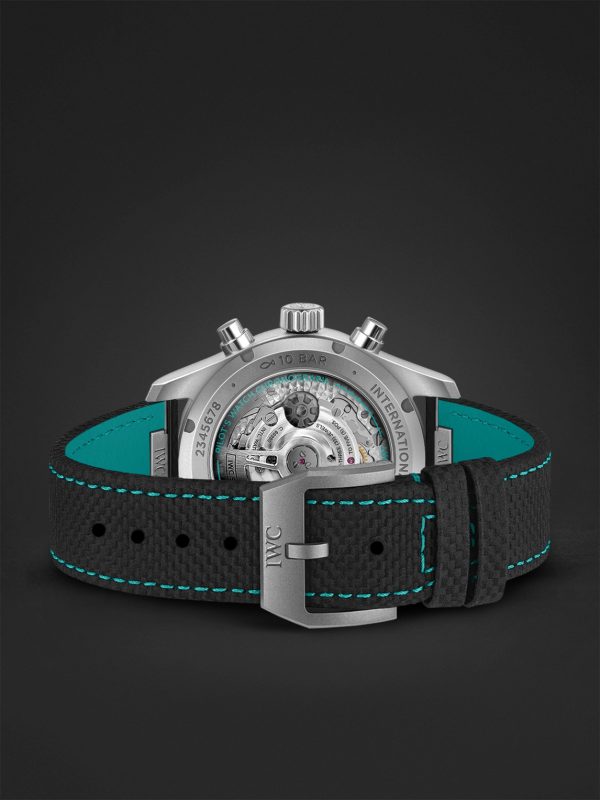 Pilot's Watch Mercedes-AMG Petronas Formula One™ Team Edition Automatic Chronograph 41mm Titanium and Leather Watch, Ref. No. IW388108 - E2 Pilot's Watch Mercedes-AMG Petronas Formula One™ Team Edition Automatic Chronograph 41mm Titanium and Leather Watch, Ref. No. IW388108 - E2