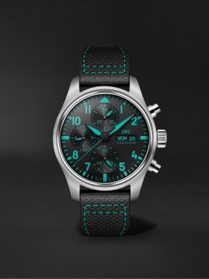 Pilot's Watch Mercedes-AMG Petronas Formula One™ Team Edition Automatic Chronograph 41mm Titanium and Leather Watch, Ref. No. IW388108 Pilot's Watch Mercedes-AMG Petronas Formula One™ Team Edition Automatic Chronograph 41mm Titanium and Leather Watch, Ref. No. IW388108