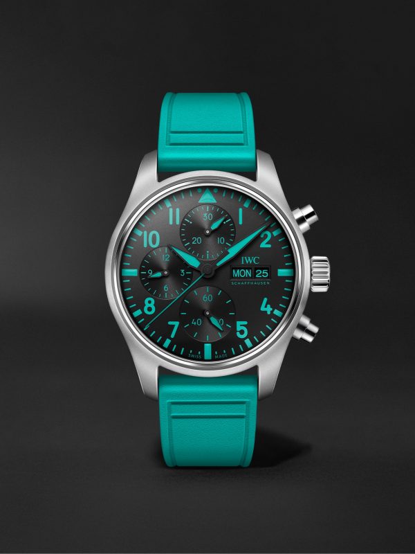 Pilot's Watch Mercedes-AMG Petronas Formula One™ Team Edition Automatic Chronograph 41mm Titanium and Leather Watch, Ref. No. IW388108 - OU Pilot's Watch Mercedes-AMG Petronas Formula One™ Team Edition Automatic Chronograph 41mm Titanium and Leather Watch, Ref. No. IW388108 - OU
