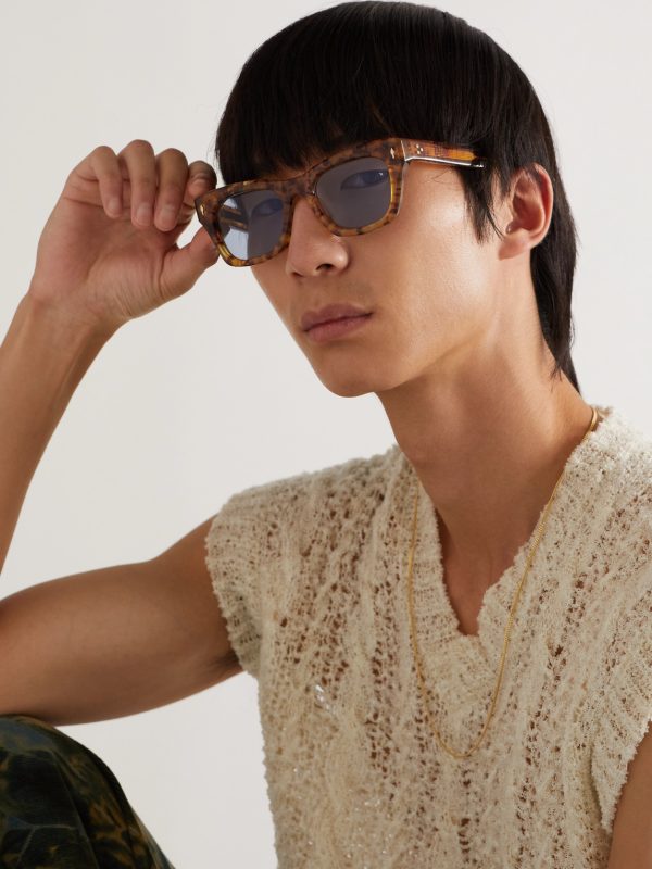 Dealan Vintage Square-Frame Tortoiseshell Acetate Sunglasses - OU Dealan Vintage Square-Frame Tortoiseshell Acetate Sunglasses - OU