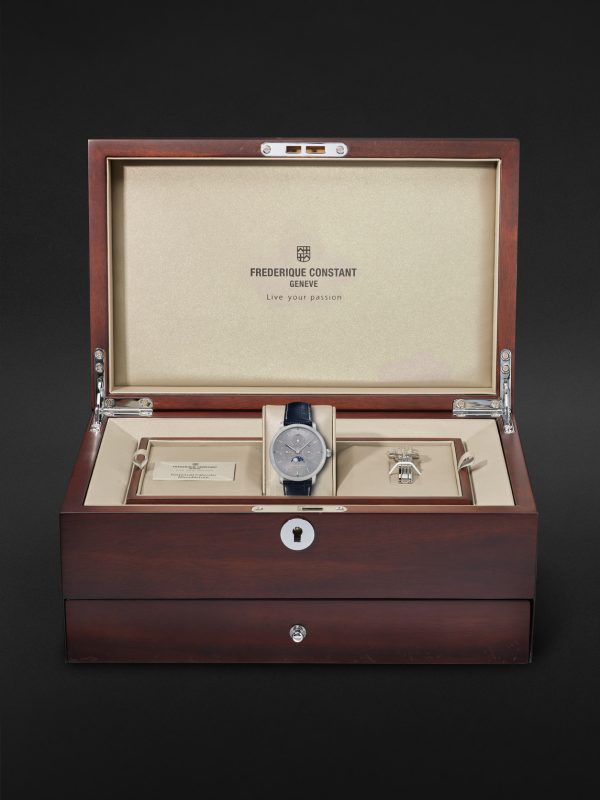 Slimline Automatic Perpetual Calendar Moon-Phase 42mm Stainless Steel and Leather Watch, Ref. No. FC-775G4S6 - E3 Slimline Automatic Perpetual Calendar Moon-Phase 42mm Stainless Steel and Leather Watch, Ref. No. FC-775G4S6 - E3