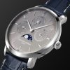 Slimline Automatic Perpetual Calendar Moon-Phase 42mm Stainless Steel and Leather Watch, Ref. No. FC-775G4S6 - FR Slimline Automatic Perpetual Calendar Moon-Phase 42mm Stainless Steel and Leather Watch, Ref. No. FC-775G4S6 - FR