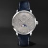 Slimline Automatic Perpetual Calendar Moon-Phase 42mm Stainless Steel and Leather Watch, Ref. No. FC-775G4S6 Slimline Automatic Perpetual Calendar Moon-Phase 42mm Stainless Steel and Leather Watch, Ref. No. FC-775G4S6
