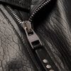 Slim-Fit Zip-Detailed Leather Biker Jacket - E1 Slim-Fit Zip-Detailed Leather Biker Jacket - E1