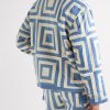White House Steps Reversible Quilted Printed Cotton Jacket - BK White House Steps Reversible Quilted Printed Cotton Jacket - BK