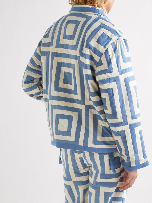 White House Steps Reversible Quilted Printed Cotton Jacket - BK White House Steps Reversible Quilted Printed Cotton Jacket - BK