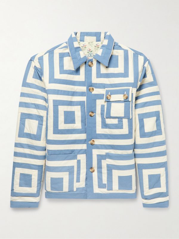 White House Steps Reversible Quilted Printed Cotton Jacket White House Steps Reversible Quilted Printed Cotton Jacket
