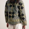 Patchwork Corduroy-Trimmed Cotton Jacket - BK Patchwork Corduroy-Trimmed Cotton Jacket - BK