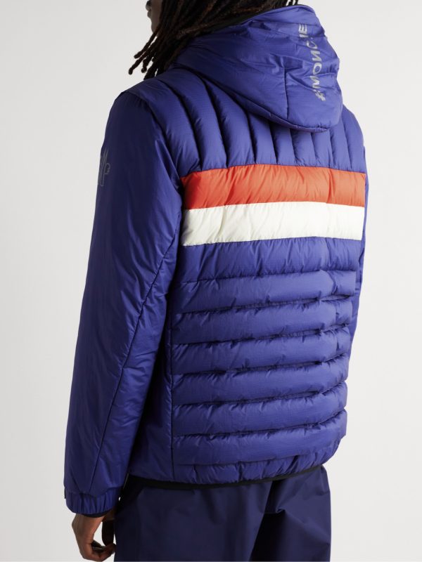 Monthey Logo-Print Quilted Ripstop Hooded Down Ski Jacket - BK Monthey Logo-Print Quilted Ripstop Hooded Down Ski Jacket - BK