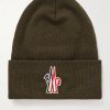 Appliquéd Ribbed Wool Beanie Appliquéd Ribbed Wool Beanie
