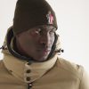 Appliquéd Ribbed Wool Beanie - OU Appliquéd Ribbed Wool Beanie - OU