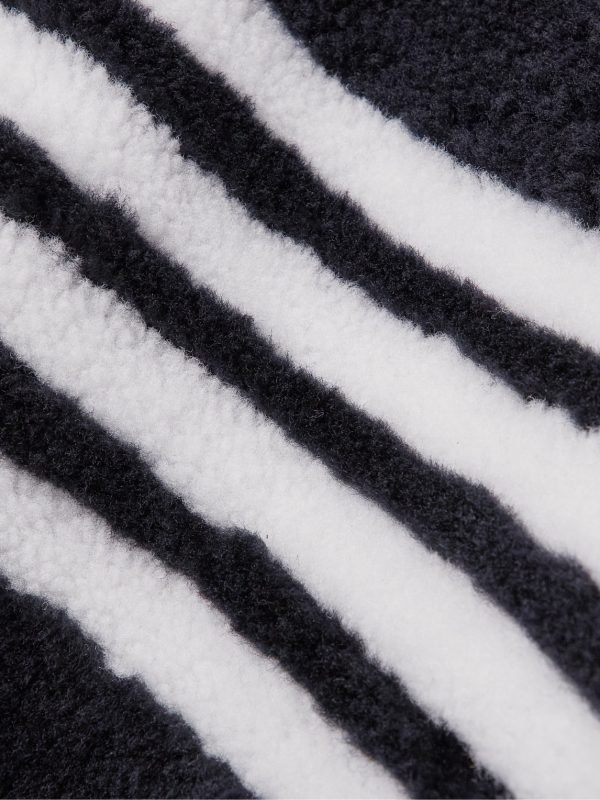 Oversized Striped Shearling Jacket - E1 Oversized Striped Shearling Jacket - E1