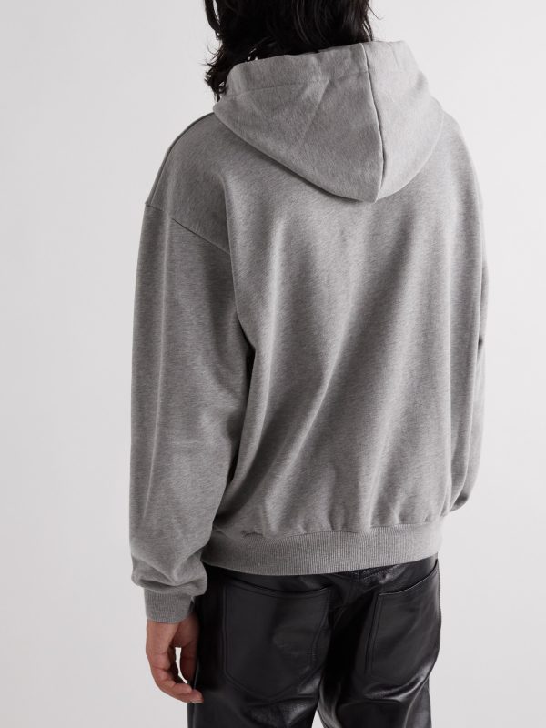 Logo-Detailed Cotton-Jersey Hoodie - BK Logo-Detailed Cotton-Jersey Hoodie - BK