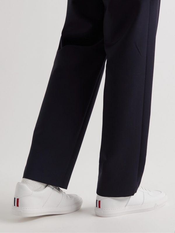 Neue York Logo-Appliquéd Leather Sneakers - E1