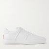 Neue York Logo-Appliquéd Leather Sneakers