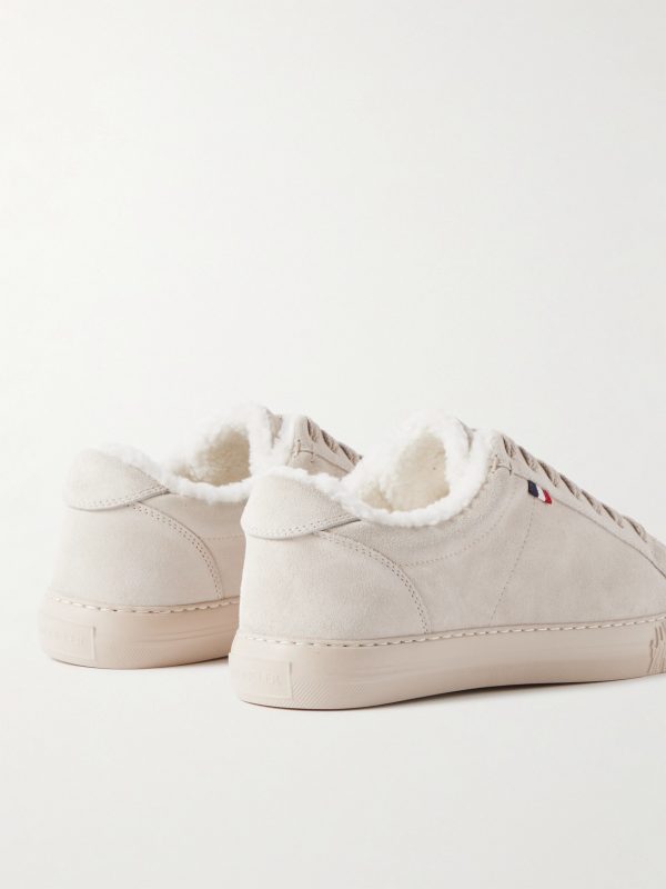 New Monaco Shearling-Lined Suede Sneakers - BK