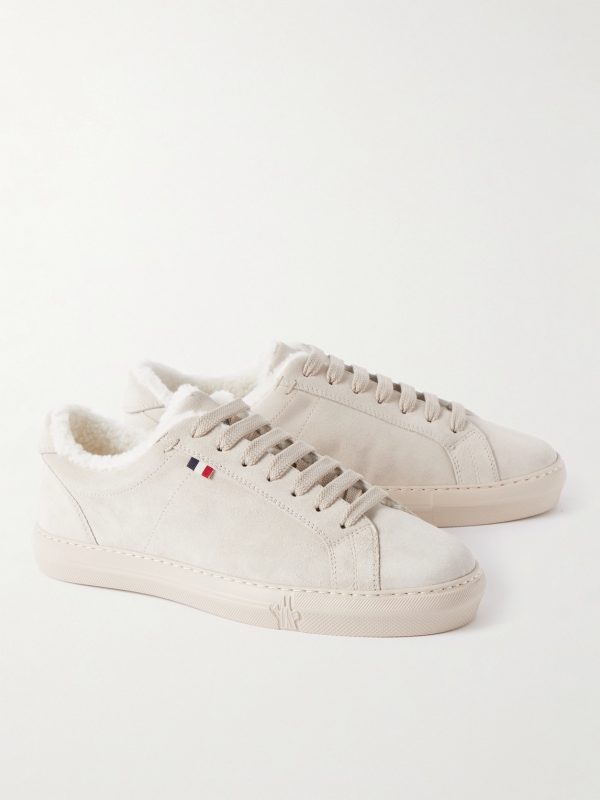New Monaco Shearling-Lined Suede Sneakers - FR