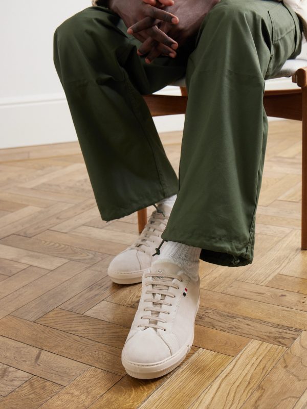 New Monaco Shearling-Lined Suede Sneakers - OU