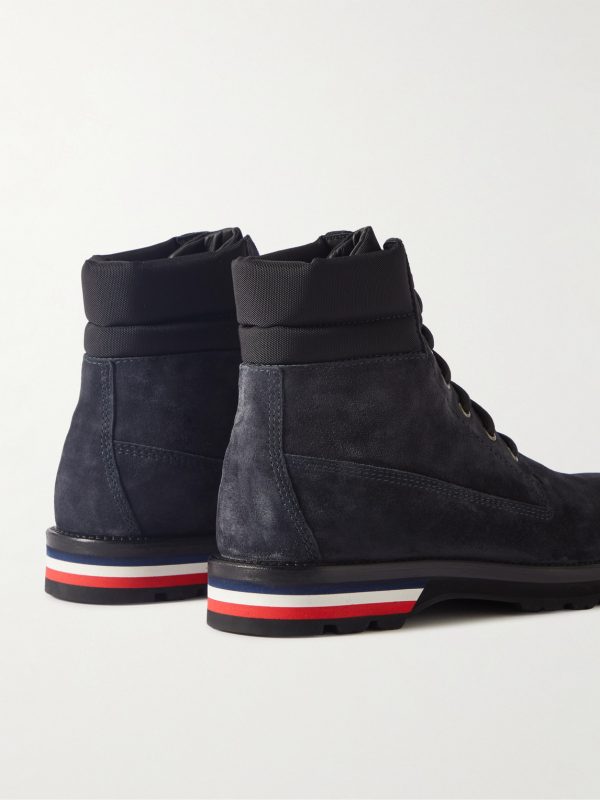 Vancouver Canvas-Trimmed Suede Boots - BK
