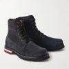 Vancouver Canvas-Trimmed Suede Boots - FR