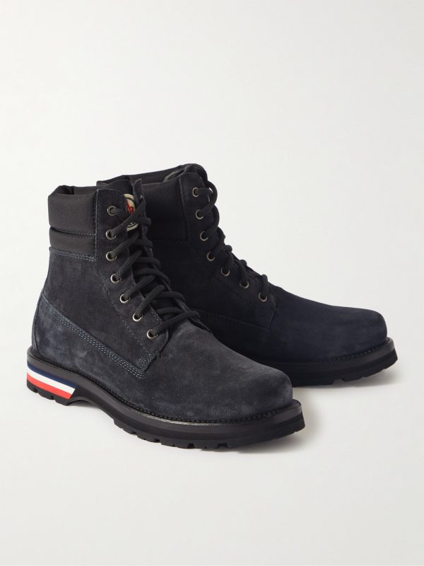 Vancouver Canvas-Trimmed Suede Boots - FR