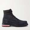 Vancouver Canvas-Trimmed Suede Boots