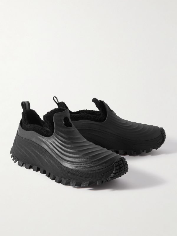 Aqua Fleece-Lined Rubber Slip-On Sneakers - FR Aqua Fleece-Lined Rubber Slip-On Sneakers - FR
