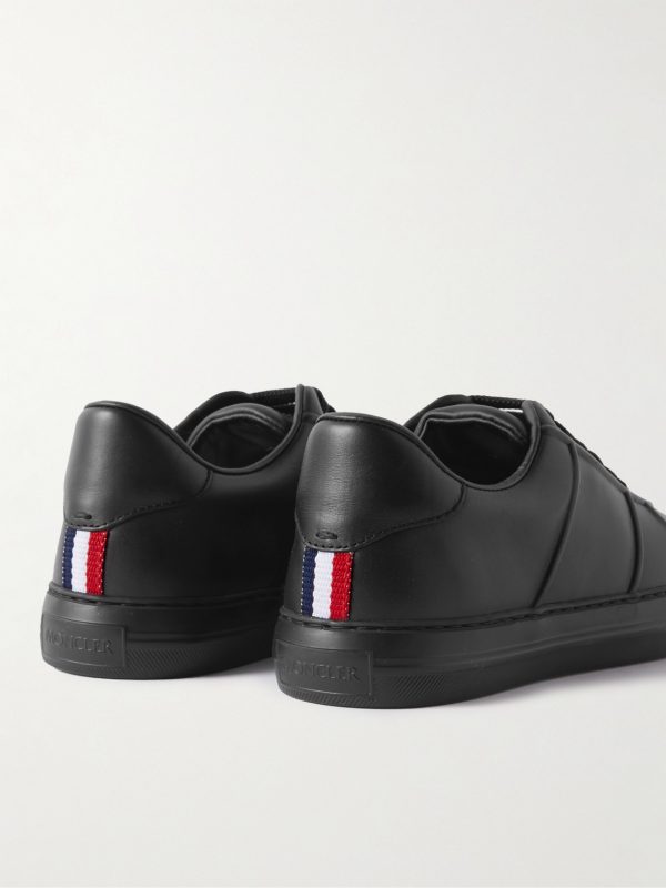 Neue York Logo-Appliquéd Leather Sneakers - BK Neue York Logo-Appliquéd Leather Sneakers - BK