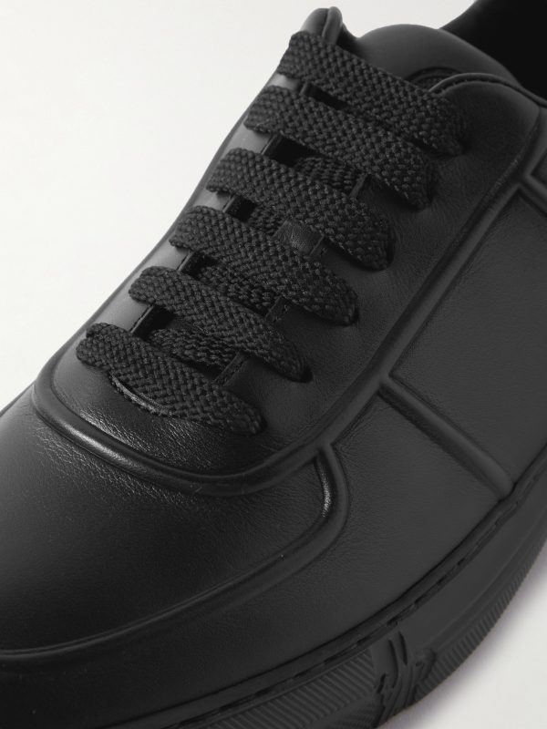 Neue York Logo-Appliquéd Leather Sneakers - CU Neue York Logo-Appliquéd Leather Sneakers - CU