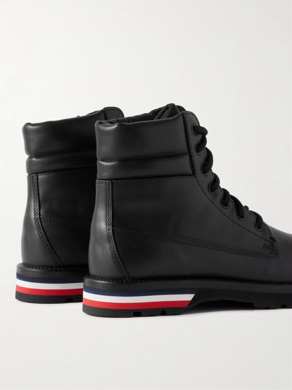 Vancouver Striped Leather Hiking Boots - BK Vancouver Striped Leather Hiking Boots - BK