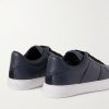Neue York Logo-Appliquéd Leather Sneakers - BK Neue York Logo-Appliquéd Leather Sneakers - BK
