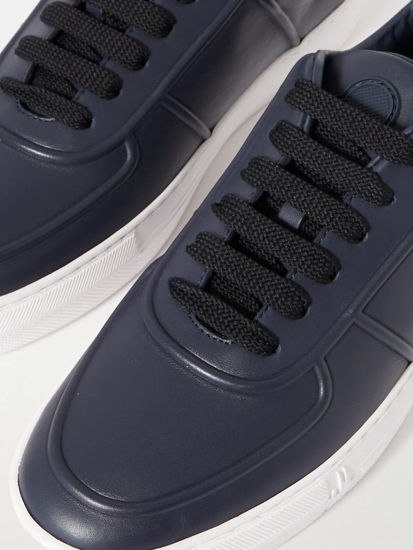 Neue York Logo-Appliquéd Leather Sneakers - CU Neue York Logo-Appliquéd Leather Sneakers - CU