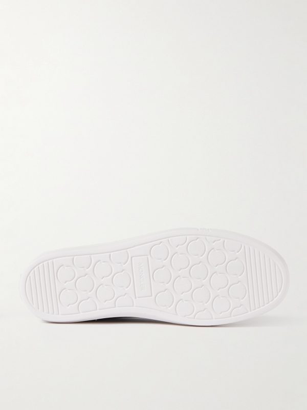 Neue York Logo-Appliquéd Leather Sneakers - E2 Neue York Logo-Appliquéd Leather Sneakers - E2