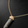 Gold, Labdradorite and Diamond Necklace - CU