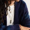 Gold, Labdradorite and Diamond Necklace - E1