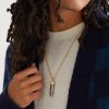 Gold, Labdradorite and Diamond Necklace - FR