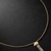 Gold, Labdradorite and Diamond Necklace