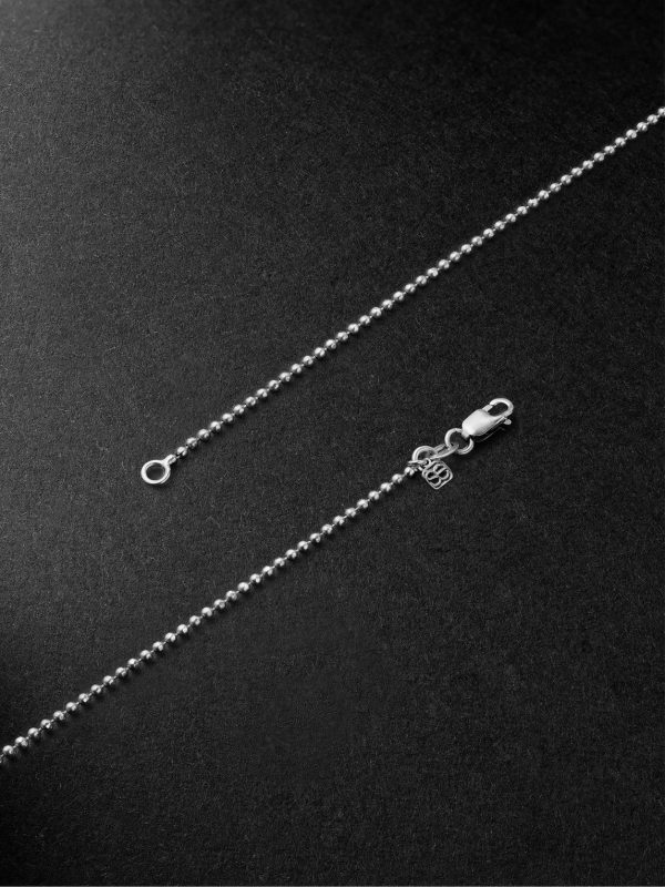 Large Moon White Gold Sapphire Necklace - BK Large Moon White Gold Sapphire Necklace - BK