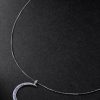 Large Moon White Gold Sapphire Necklace Large Moon White Gold Sapphire Necklace