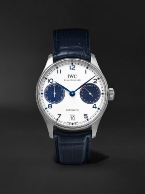 Portugieser Automatic 42.3mm Stainless Steel and Alligator Watch, Ref. No. IW500715 Portugieser Automatic 42.3mm Stainless Steel and Alligator Watch, Ref. No. IW500715