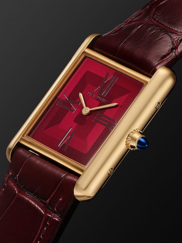 Tank Louis Cartier Hand-Wound 25.5mm 18-Karat Gold and Alligator Watch, Ref. No. WGTA0093 - FR Tank Louis Cartier Hand-Wound 25.5mm 18-Karat Gold and Alligator Watch, Ref. No. WGTA0093 - FR