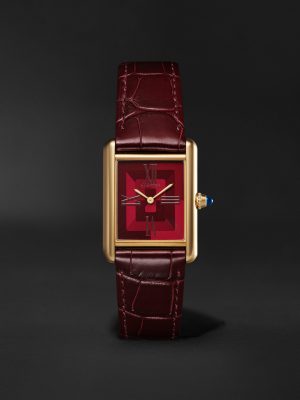 Tank Louis Cartier Hand-Wound 25.5mm 18-Karat Gold and Alligator Watch, Ref. No. WGTA0093 Tank Louis Cartier Hand-Wound 25.5mm 18-Karat Gold and Alligator Watch, Ref. No. WGTA0093