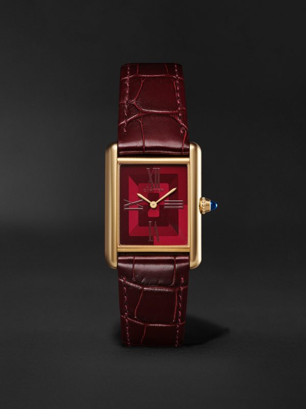 Tank Louis Cartier Hand-Wound 25.5mm 18-Karat Gold and Alligator Watch, Ref. No. WGTA0093 Tank Louis Cartier Hand-Wound 25.5mm 18-Karat Gold and Alligator Watch, Ref. No. WGTA0093