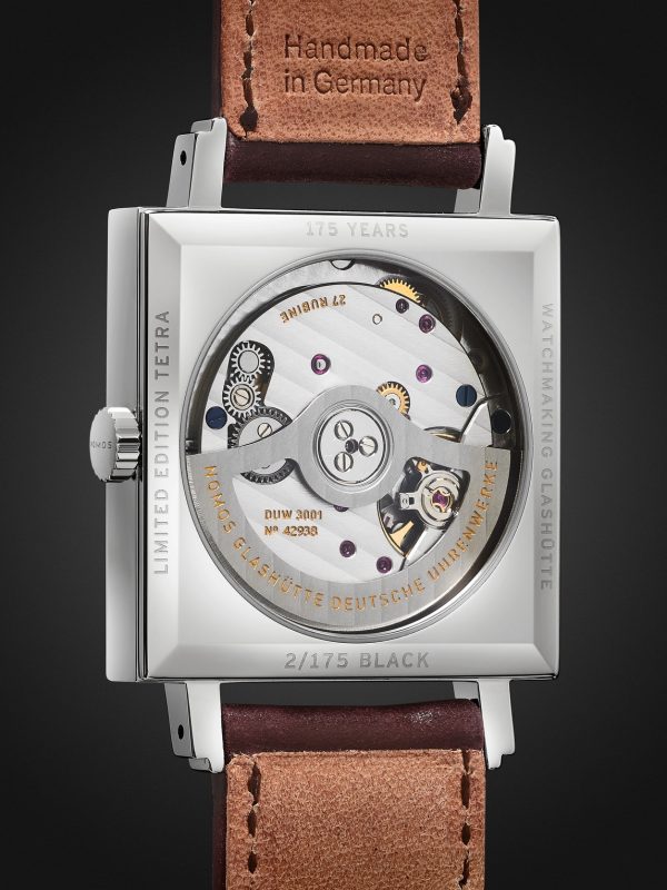 Tetra Neomatik 39 Automatic 46mm Stainless Steel and Leather Watch, Ref. No. 421.S4 - BK