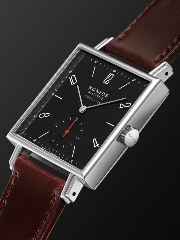 Tetra Neomatik 39 Automatic 46mm Stainless Steel and Leather Watch, Ref. No. 421.S4 - FR