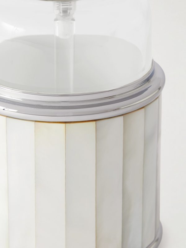 Glass, Mother-of-Pearl And Chrome-Plated Soap Dispenser - CU Glass, Mother-of-Pearl And Chrome-Plated Soap Dispenser - CU